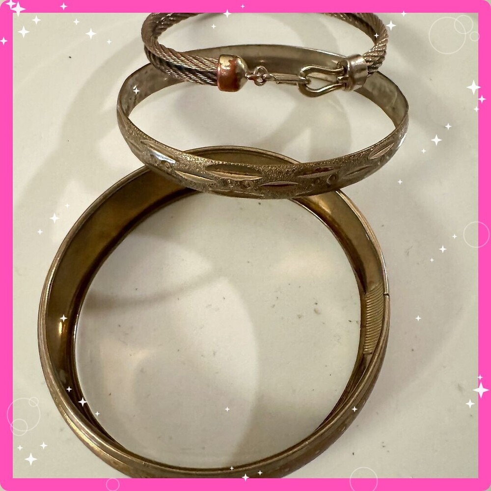 ⚜️ Vintage Lot | Brass Bangles Cable Bracelet | Make offer! 🩷